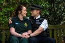 London Ambulance Service worker Paige Wilkins, 29, and Metropolitan Police copper Rob Wilkins, 30, met during a callout to a fight in a fried chicken shop