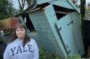 Debbie Phillips, 57, said she first noticed the issue with her shed in January this year (Credit: Joe Coughlan)
