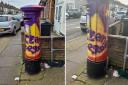 Today, a postbox on St Vincents Road has been spotted painted in purple, gold and red with Creme Egg written on it