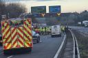 Pictures of scene as emergency services at scene of 'serious' A20 crash