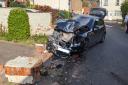 The aftermath of the crash in Green Lane, Lye