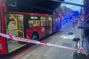 Picture from scene of bus stabbing in Camberwell