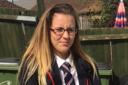 Casie Ann Port who was allegedly sent home from Harris Garrard Academy in Thamesmead for having dyed hair and the wrong shoes. Photo: SWNS