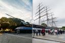 Cutty Sark in Greenwich photographed at 6am and 10am. Credit: Neil Andrews