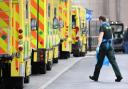 Ambulances outside a London hospital. Stefan Rousseau/PA Wire