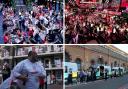 Fans across London celebrate a famous England victory! PA Wire