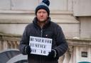 Richard Ratcliffe, the husband of Iranian detainee Nazanin Zaghari-Ratcliffe, outside the Foreign Office in London, on day 16 of his continued hunger strike following his wife losing her latest appeal in Iran on Monday November 8, 2021. Credit:PA