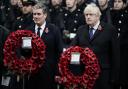 Labour leader Keir Starmer and Prime Minister Boris Johnson lay wreaths at the Remembrance Sunday service at the Cenotaph (PA)