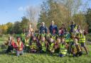 Children from Dalmain Primary School in Forest Hill with park and local authorities. Image via Lewisham Council