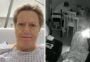 Sharon in hospital and how she slept before surgery (Sharon Churchill)