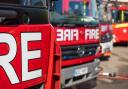Fire engines stock image
