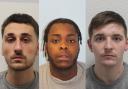 Yusuf Aydin,  Benedict Paul and Jack Davies (left to right) were jailed for manslaughter