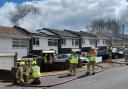 Roof of two-storey terraced house on fire in Biggin Hill