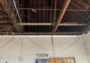 The collapsed ceiling at Rosemead Preparatory School