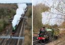 Where to see the 1940s steam train  on the route  of the famous 
