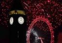 Fireworks lit up the sky over the London Eye - but some attendees were not happy