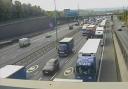 Police were called to a crash that closed the entry slip of the M25 in Dartford.