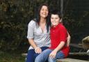 Emma with her 11-year-old son Tommy, who suffers from choroideremia