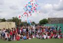 Picture by Derek Hope - West Lodge School release 200 balloons