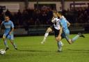 Harry Crawford rescues a dramatic 94th minute share of the spoils. Pictures by Keith Gillard.