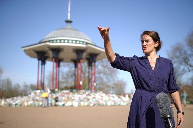News Shopper: Jamie Klingler from Reclaim These Streets speaks to the media in Clapham Common (PA)