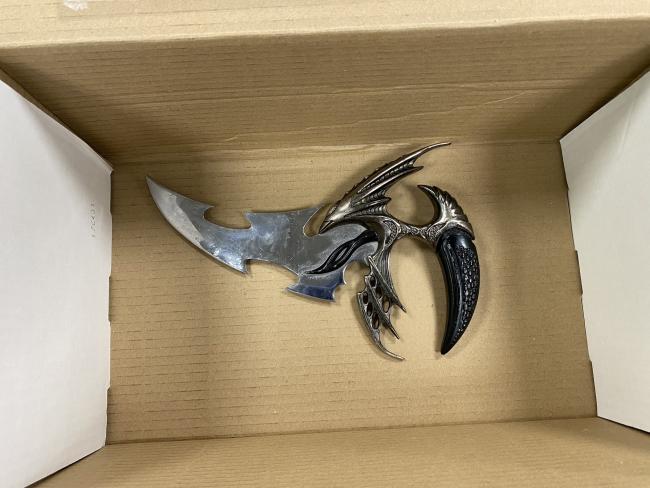A deadly weapon was seized on Christmas Day in Dartford