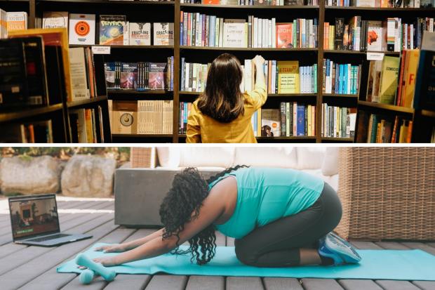News Shopper: Home workouts and book recommendations (Canva)