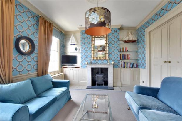 News Shopper: The living room features shades of blue. (Rightmove)