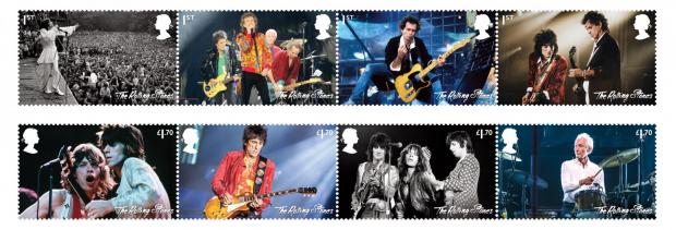 News Shopper: The Rolling Stones are only the fourth music group to feature in a dedicated stamp issue. (Royal Mail)