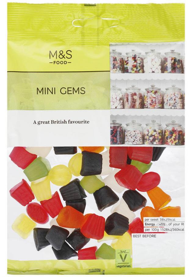 News Shopper: Undated handout photo issued by Marks and Spencer of a packet of Mini Gems. Marks and Spencer has changed the name of its popular Midget Gems sweet to avoid offending people with dwarfism rebranding its version of the confectionery as Mini Gems following a campaign by a disability academic. 