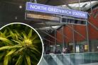 The man was caught with cannabis at North Greenwich tube station