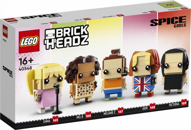 News Shopper: LEGO Spice Girls Brick Headz packaging. Credit: LEGO