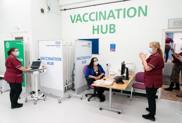 News Shopper: The Vaccination Hub at Croydon University Hospital, south London (PA)