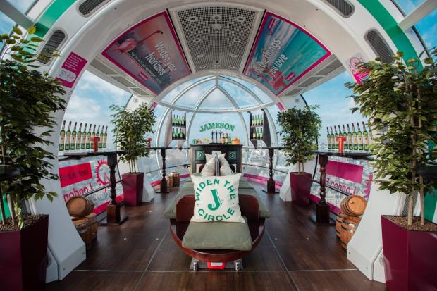 News Shopper: The inside of the Jameson Pub Pod (London Eye)