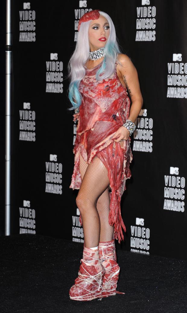 News Shopper: Lady Gaga's meat dress. Credit:PA