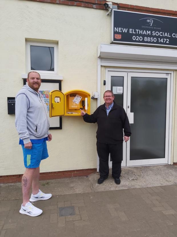 News Shopper: Gordon and Paul with the newly installed defibrillator