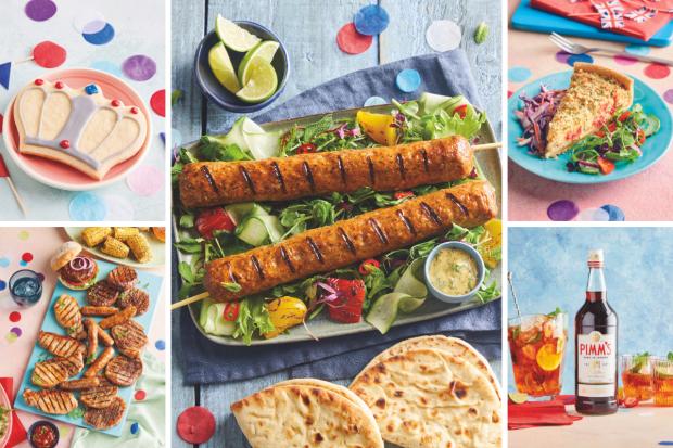 News Shopper: (Top left) Jubilee Biscuit (bottom left) Limited Edition Meat Pack (middle) Gourmet Collection Queen Lamb Kebab (top right) Ultimate Pulled Ham Hock Three Cheese Quiche Slice (Morrisons/Canva)