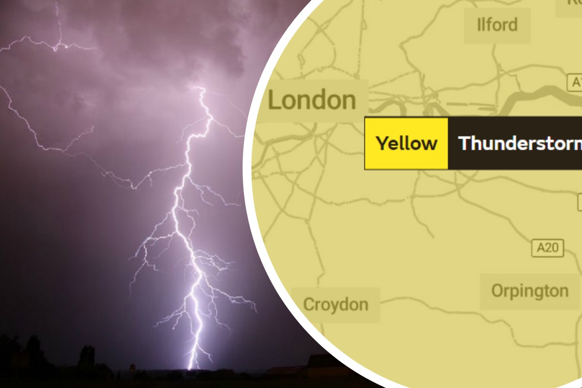 Met Office weather: Thunderstorm warning issued for south London