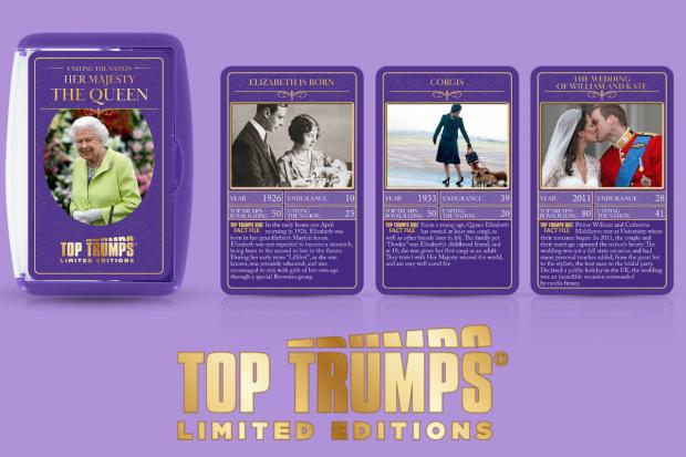 News Shopper: HM Queen Elizabeth II Limited Edition Top Trumps Card Game. Credit: Winning Moves/ Top Trumps