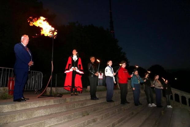 News Shopper: Bromley was part of over 2,000 beacon lighting events where the torches were simultaneously lit for Her Majesty / Image: Bromley Council