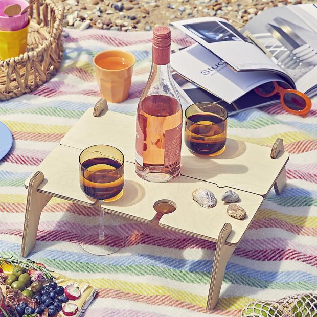 News Shopper: Personalised Portable Picnic Table Wine Holder. Credit: Not On The High Street
