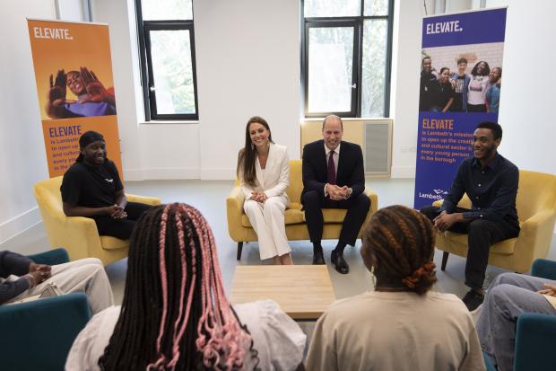News Shopper: The Duke and Duchess of Cambridge during their visit to ELEVATE at Brixton House in London to meet with younger generations of the British-Caribbean community, and other diasporas, who represent the next generation of British creative talent, to mark Windrush Day