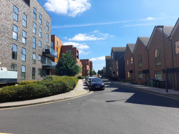 News Shopper: The Erith Park neighbourhood features a number of modern houses and two large parking bays - but residents say there still isn't enough space (photo: Kiro Evans)