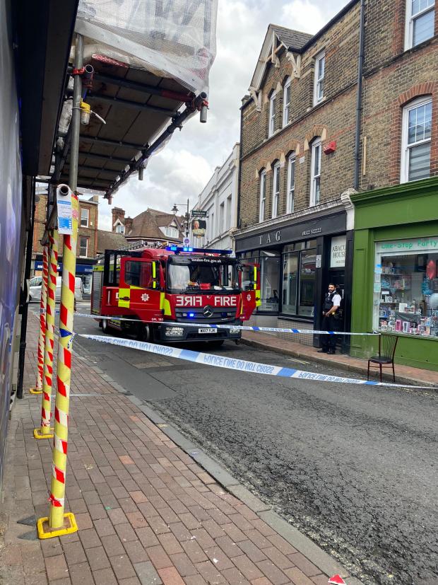 News Shopper: A bus has crashed into scaffolding in Bexley High Street (NS)