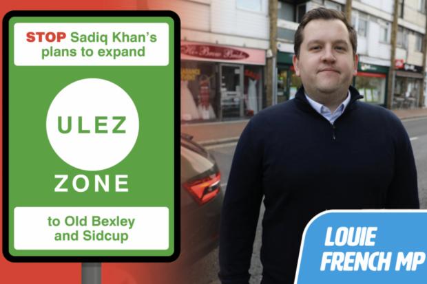 Louie French, Conservative MP for Old Bexley and Sidcup, is campaigning against the Ultra Low Emission Zone expansion (photo: Louie French)