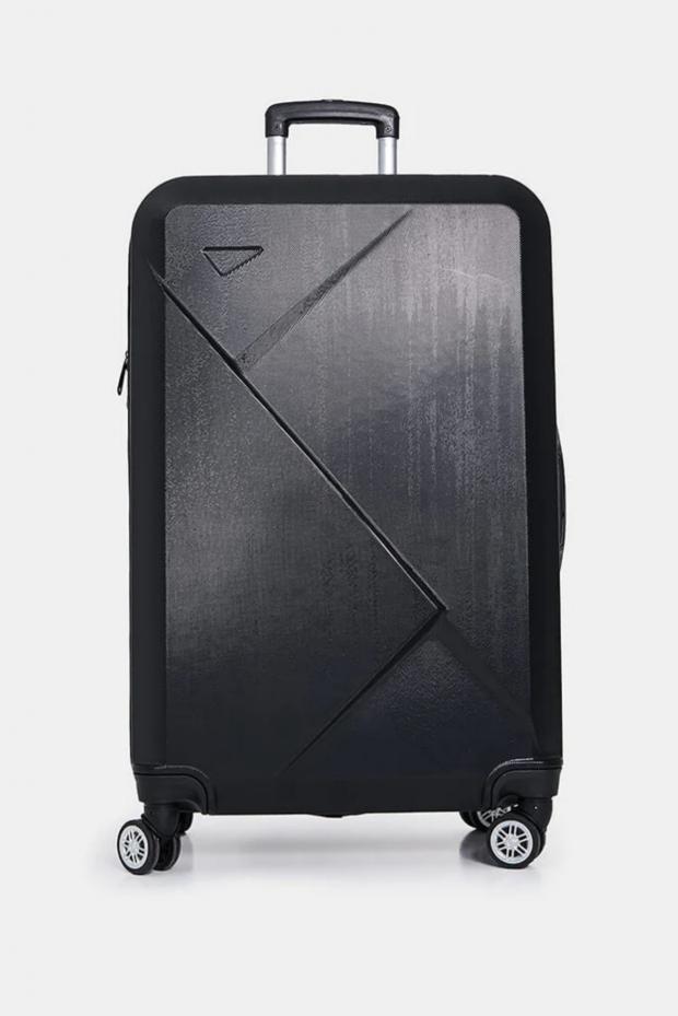 News Shopper: Black Hardcover 4-Wheel Large Suitcase (I Saw It First)