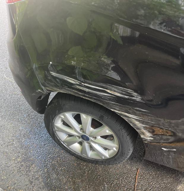 News Shopper: One resident's car was scratched and damaged by the bin truck trying to get past (photo: Uche Akiti)