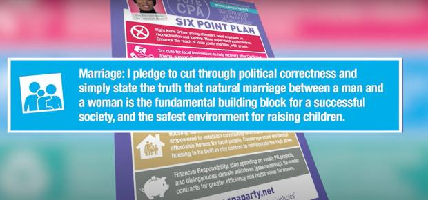 News Shopper: The controversial election leaflet distributed to homes in Lewisham. CREDIT: Christian Concern