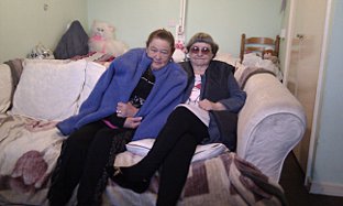 News Shopper: Ann White, 58, and Maureen Young, 81, try to keep warm