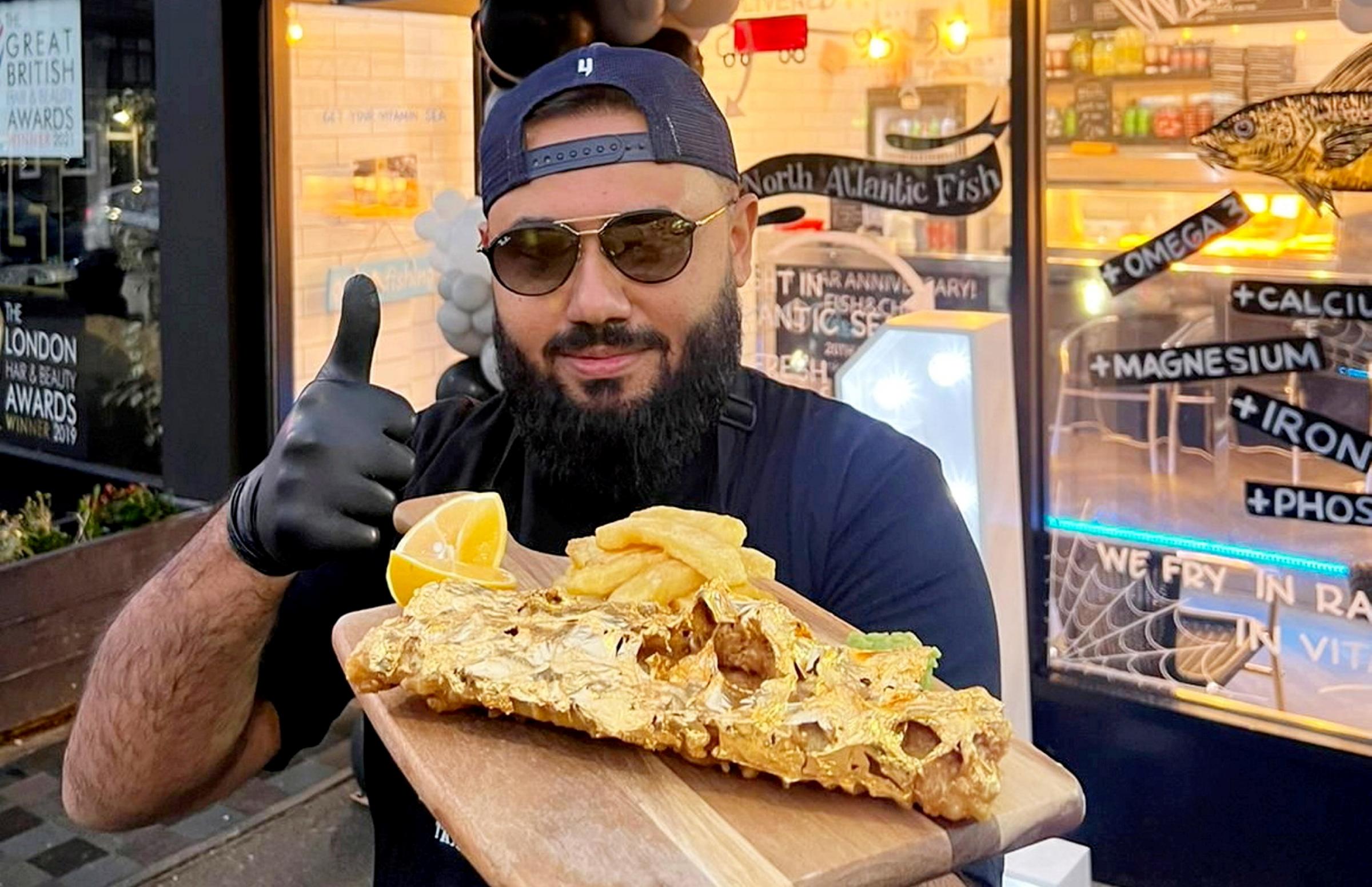Anchor chippy Bexley creates cod wrapped in 24-carat gold